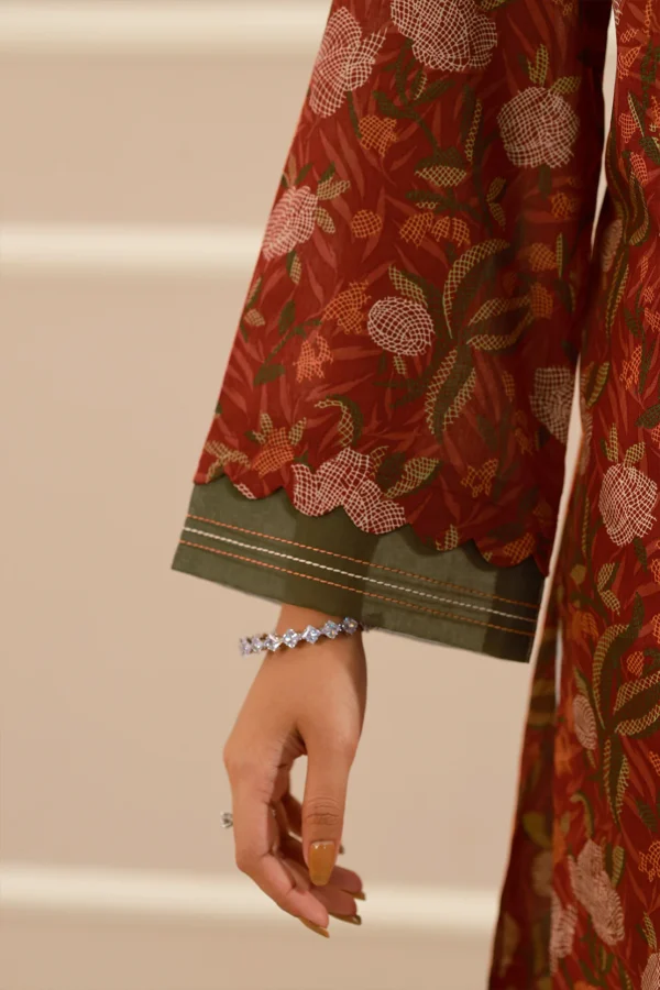 Saya U01-25397-03A Unstitched Printed Lawn 3 Piece - Image 7