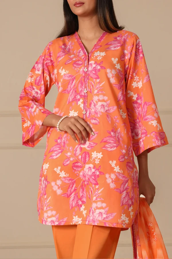 Saya U01-25067-08B Unstitched Printed Lawn 3 Piece