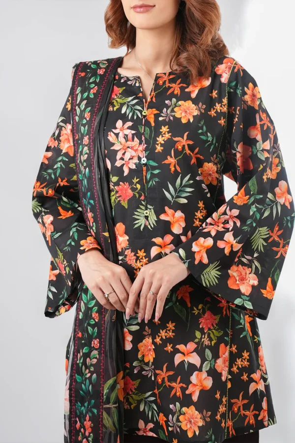 Saya U01-25067-05B Unstitched Printed Lawn 3 Piece