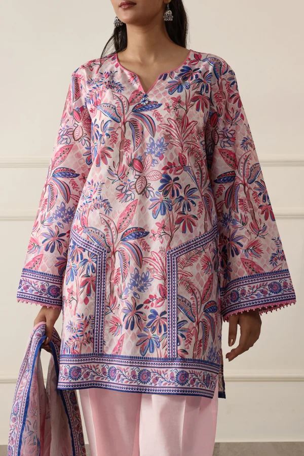Saya U01-25067-07B Unstitched Printed Lawn 3 Piece