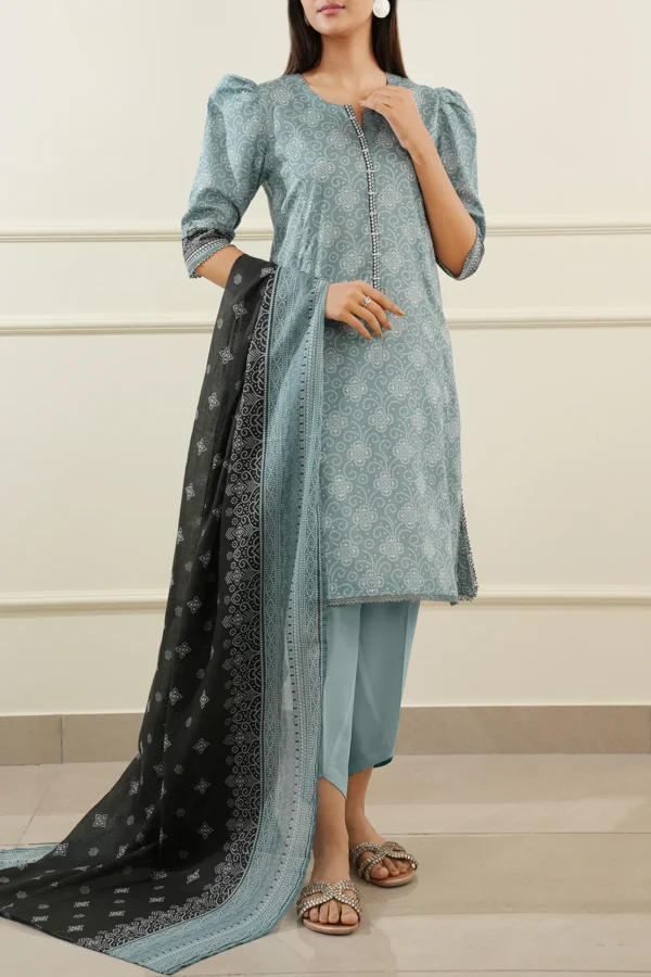 Saya U01-25397-07A Unstitched Printed Lawn 3 Piece - Image 2
