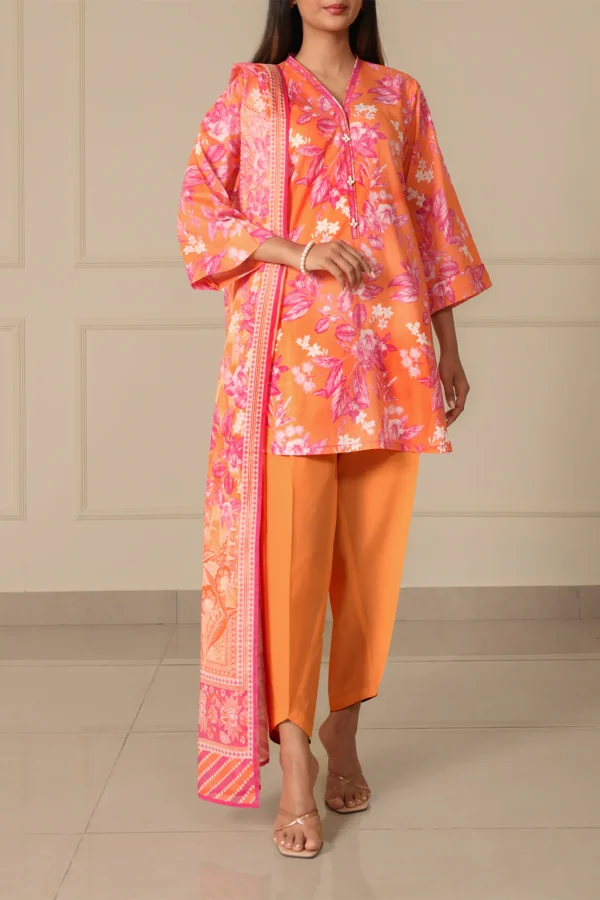 Saya U01-25067-08B Unstitched Printed Lawn 3 Piece - Image 3