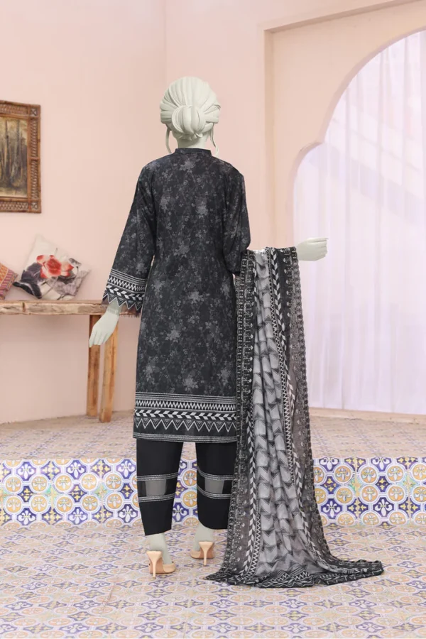 Almeerah Printed Collection Midnight Black Magic Embroidered Cutwork Vol 4 - Image 3