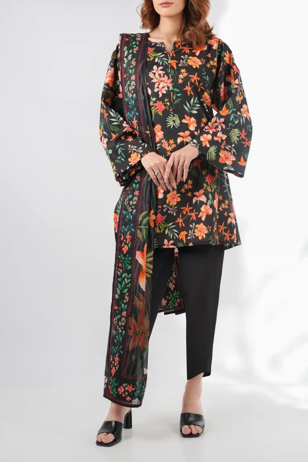 Saya U01-25067-05B Unstitched Printed Lawn 3 Piece - Image 4