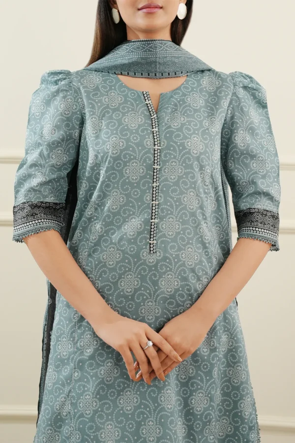 Saya U01-25397-07A Unstitched Printed Lawn 3 Piece - Image 4