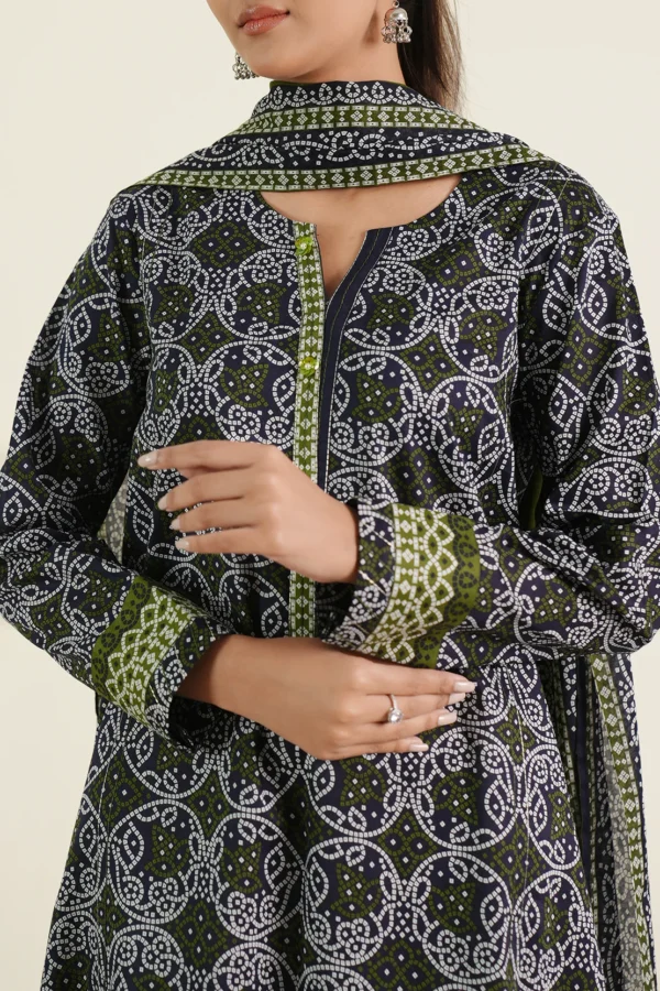 Saya U01-25397-11A Unstitched Printed Lawn 3 Piece - Image 5
