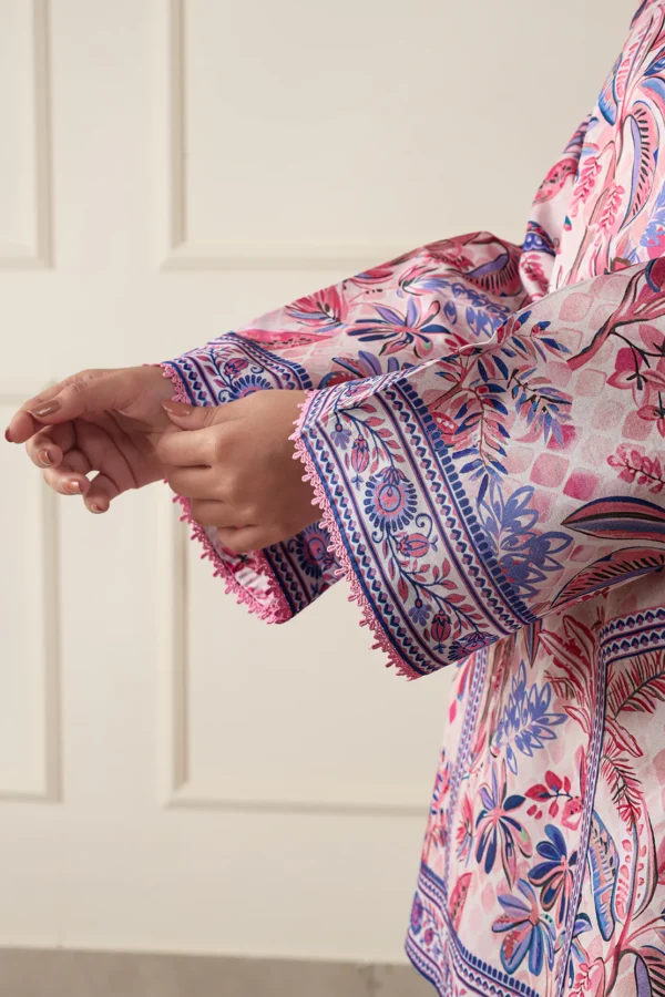 Saya U01-25067-07B Unstitched Printed Lawn 3 Piece - Image 5