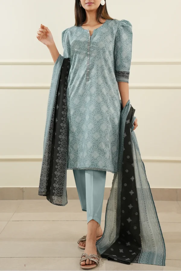 Saya U01-25397-07A Unstitched Printed Lawn 3 Piece - Image 7