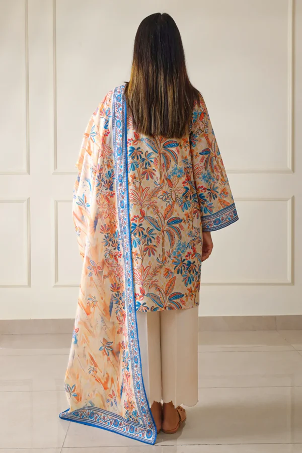 Saya U01-25067-07A Unstitched Printed Lawn 3 Piece - Image 8