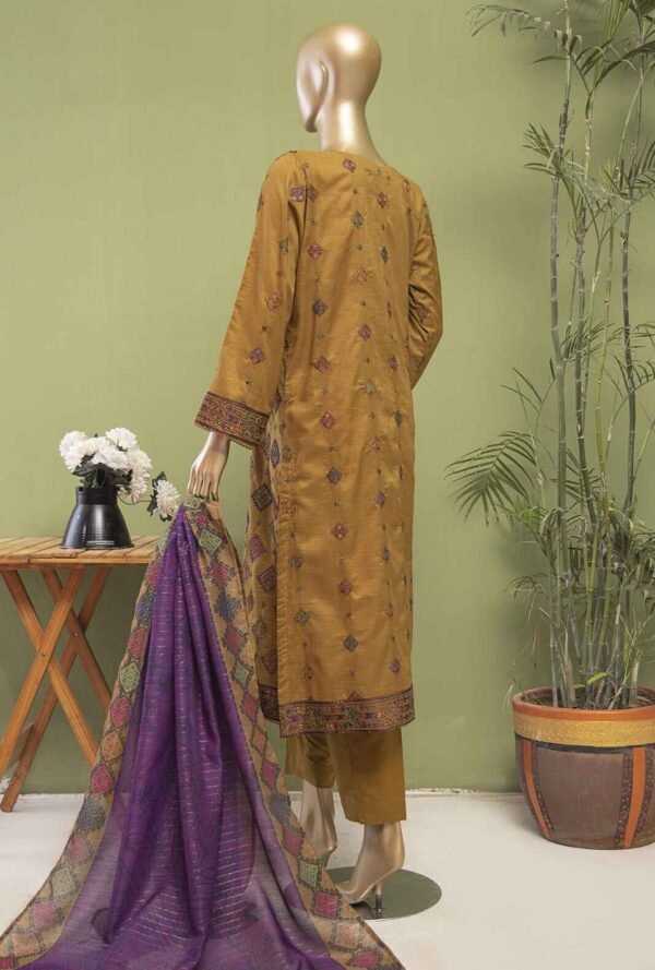 Dastan Slub by HZ Textiles Embroidered Lawn Suit Unstitched 3 Piece DSE-04 Vol-03 - Summer Collection - Image 2