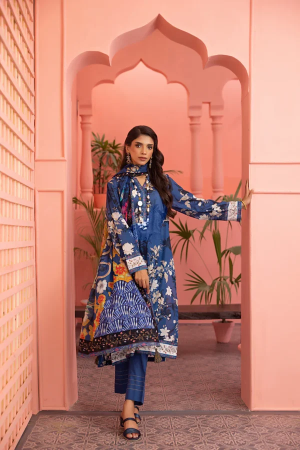 Lakhany 03 Piece Unstitched Printed Lawn LG-MM-0140 - Image 2