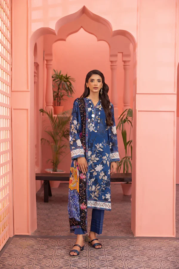 Lakhany 03 Piece Unstitched Printed Lawn LG-MM-0140 - Image 3