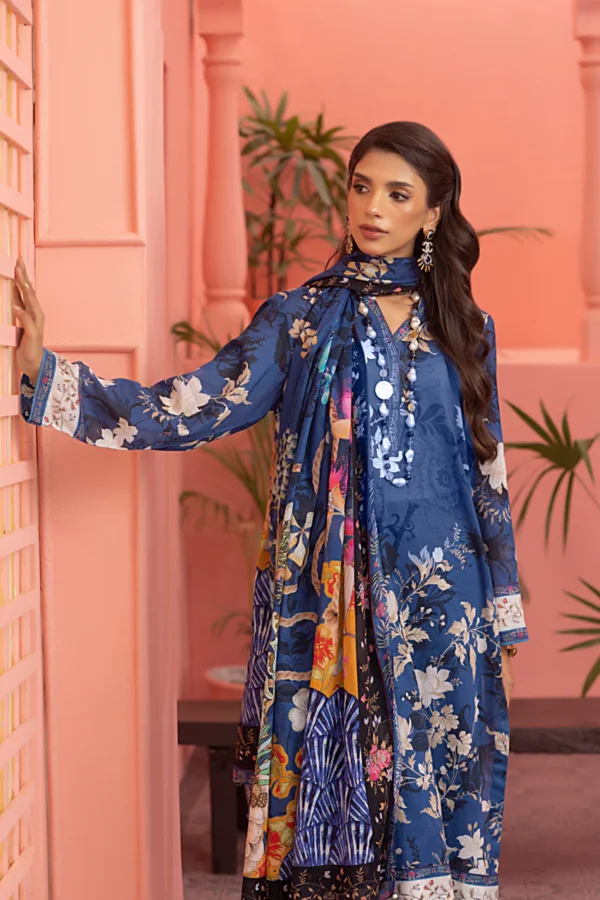 Lakhany 03 Piece Unstitched Printed Lawn LG-MM-0140 - Image 4
