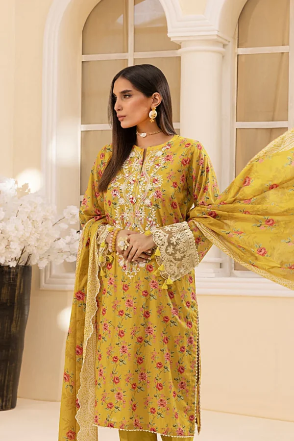 Lakhany 03 Piece Unstitched Printed Lawn LG-MM-0226 - Image 2