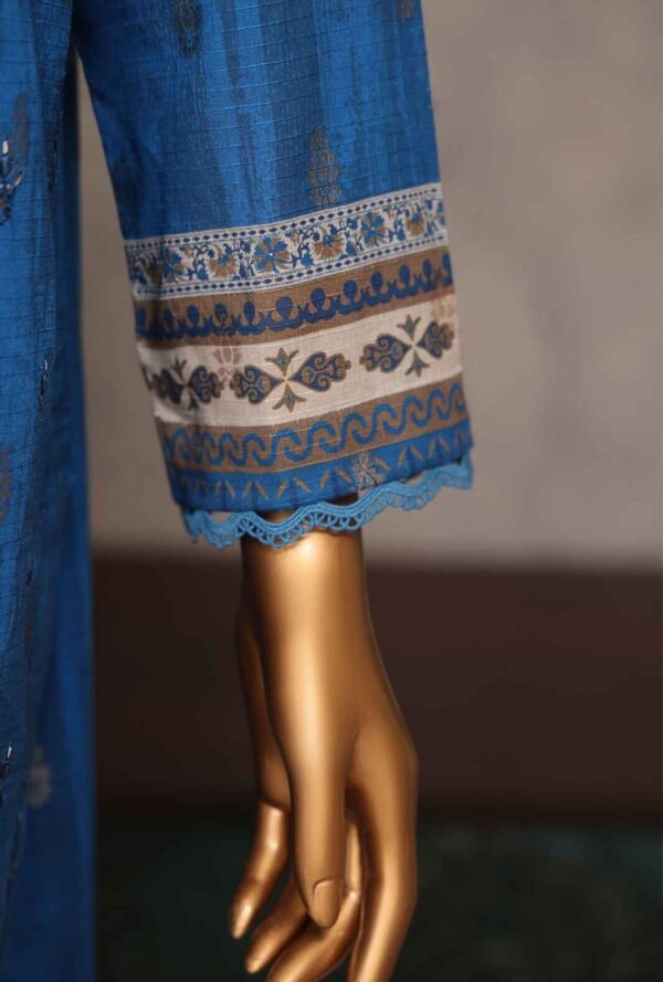 Majestic by HZ Textiles Embroidered Jacquard Suit Unstitched 3 Piece MJE-15 - Summer Collection - Image 4