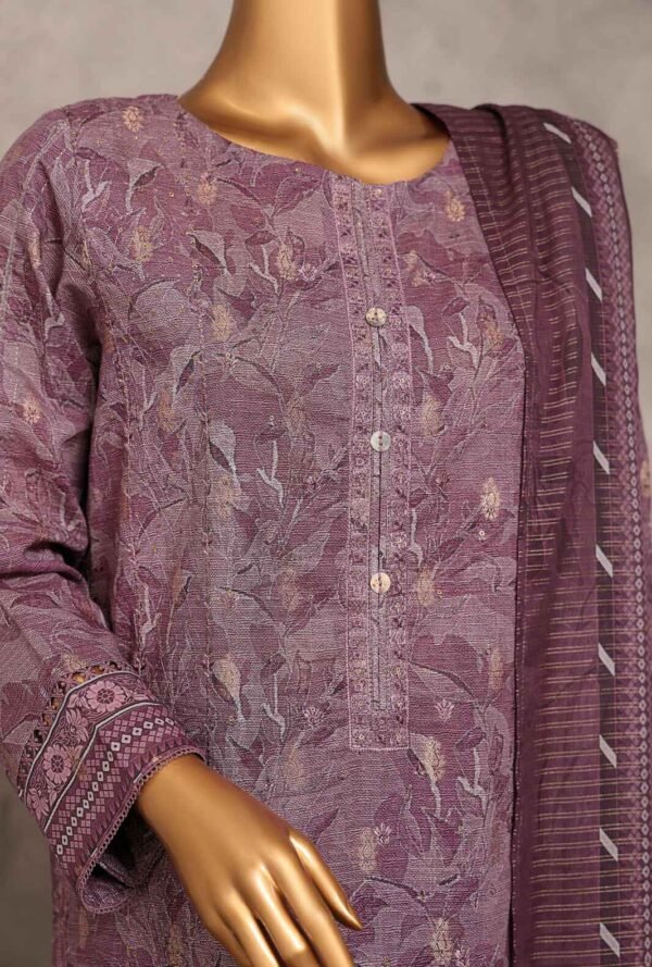 Majestic by HZ Textiles Embroidered Jacquard Suit Unstitched 3 Piece MJE-20 - Summer Collection - Image 3