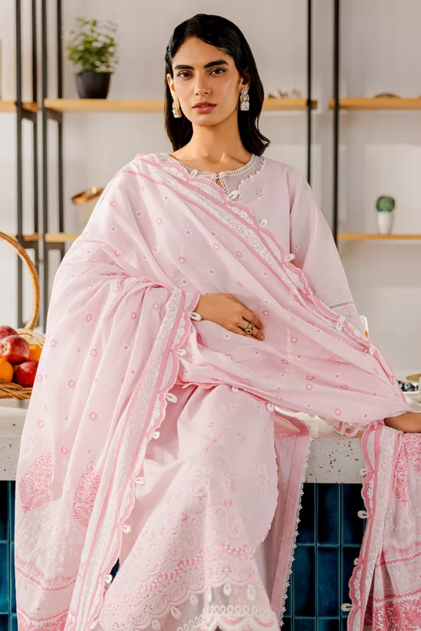 Zellbury Embroidered Shirt Shalwar Dupatta - WUS25E30807 - Image 8