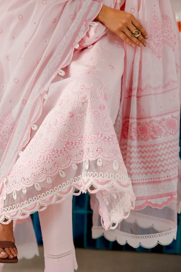 Zellbury Embroidered Shirt Shalwar Dupatta - WUS25E30807 - Image 12